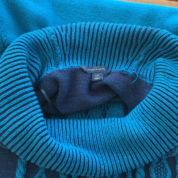 Tommy Hilfiger Blue Sweater Dress, Large - Picture 11 of 13